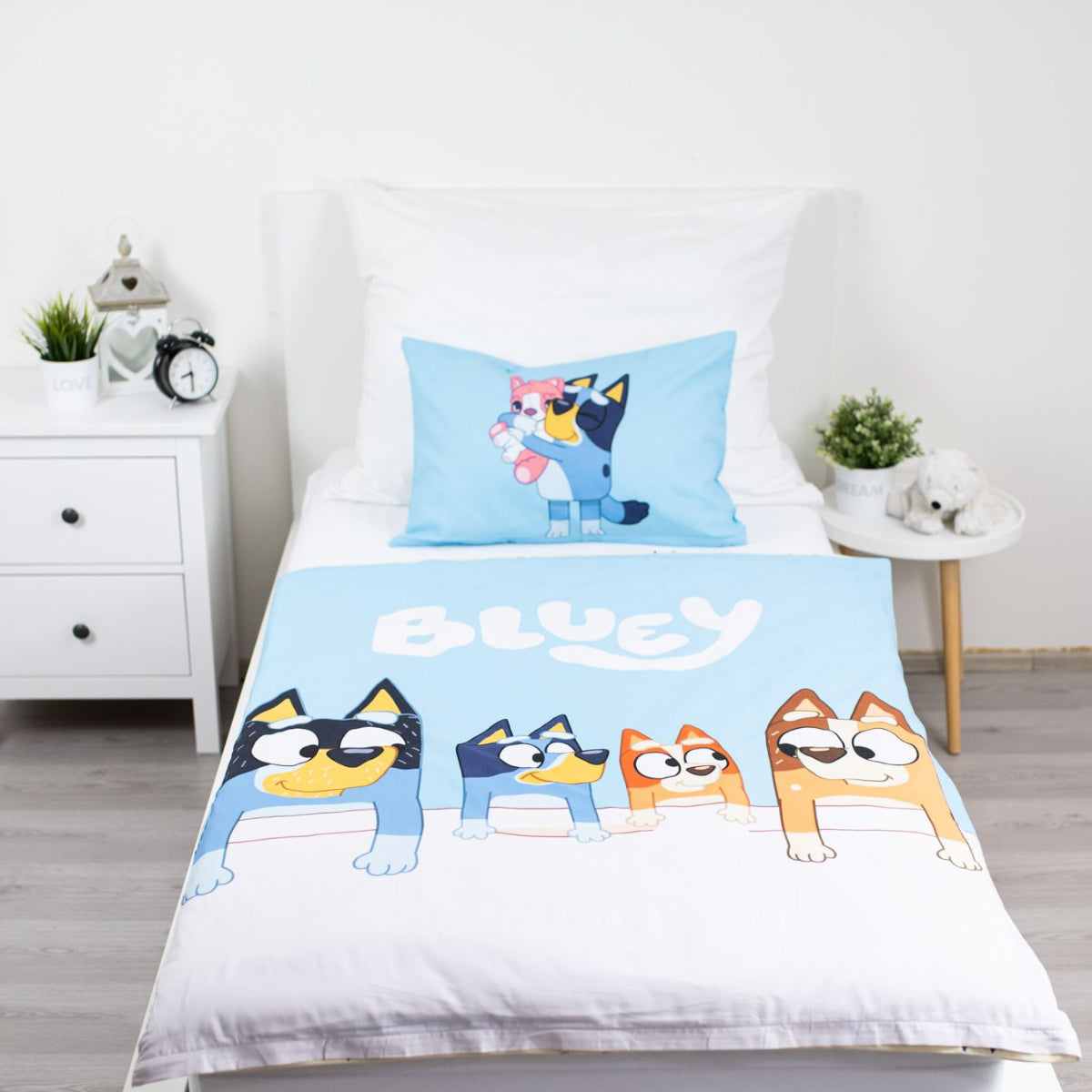 Bluey Baby Bettwäsche Set 100 × 135 cm + 40x60 cm Baumwolle