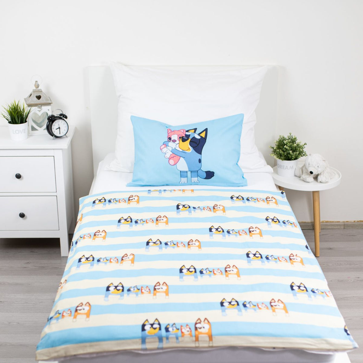 Bluey Baby Bettwäsche Set 100 × 135 cm + 40x60 cm Baumwolle