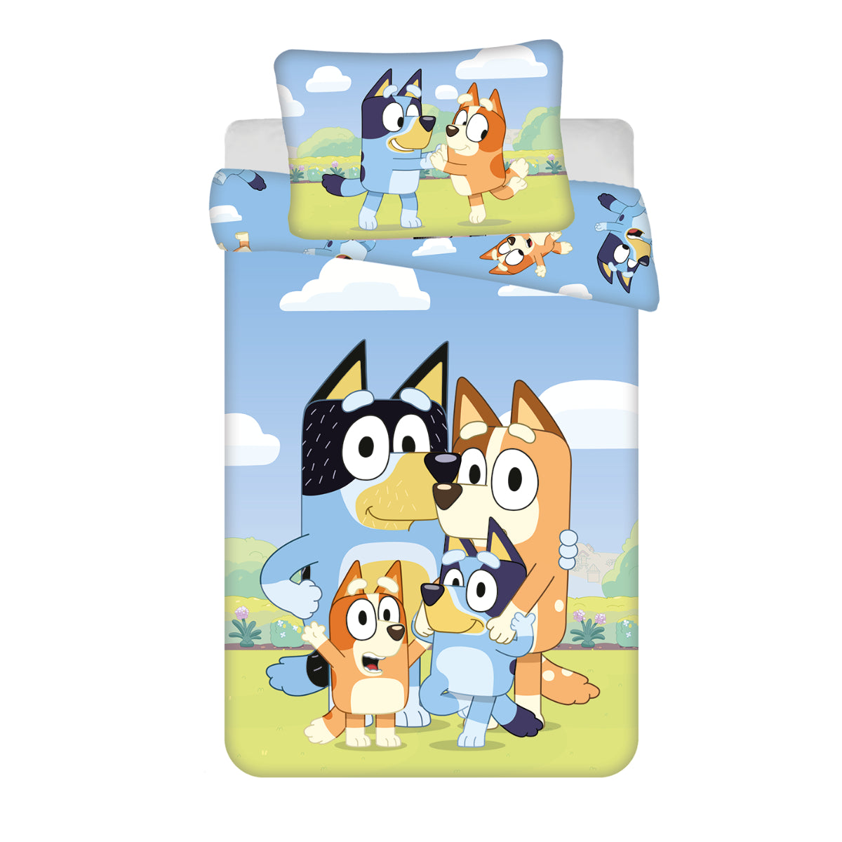 Bluey Baby Bettwäsche Set 100 × 135 cm + 40x60 cm Baumwolle