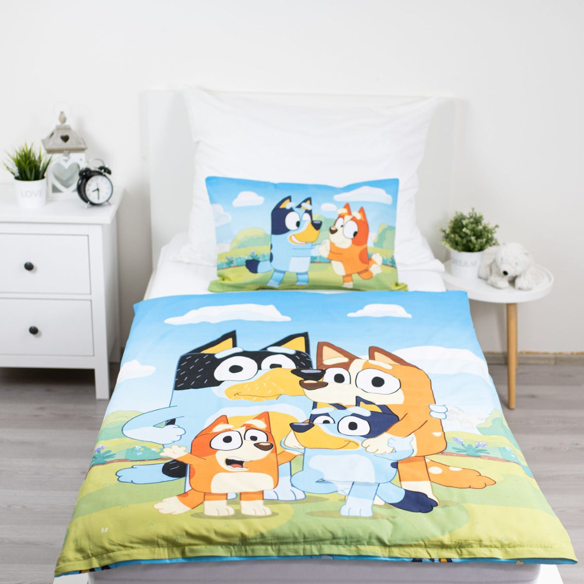 Bluey Baby Bettwäsche Set 100 × 135 cm + 40x60 cm Baumwolle