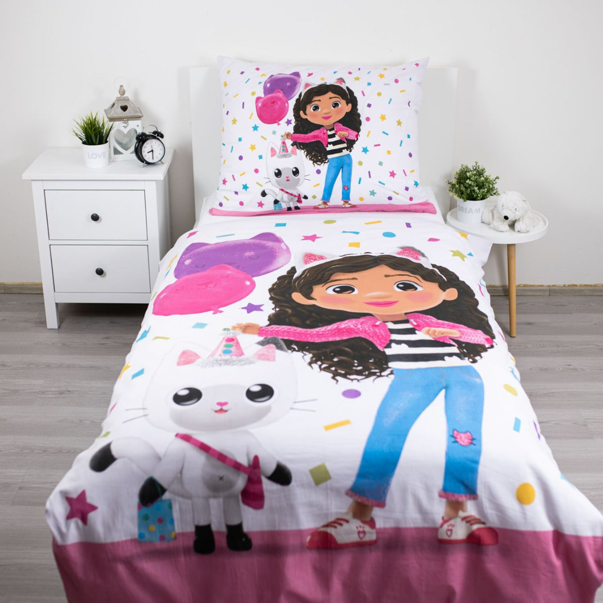 Gabby’s Dollhouse Bettwäsche Set 140 x 200 cm und 70 x 90 cm aus Baumwolle