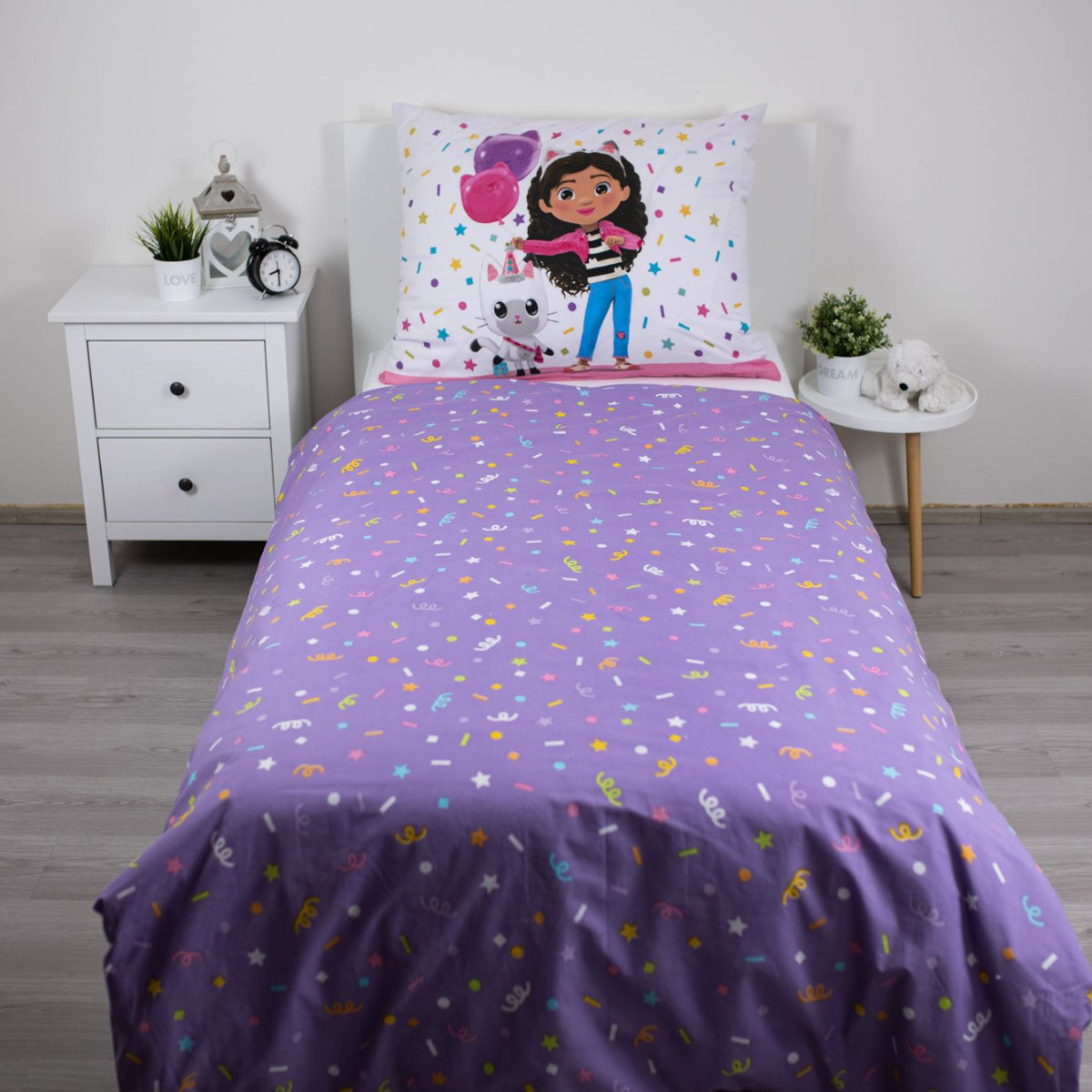 Gabby’s Dollhouse Bettwäsche Set 140 x 200 cm und 70 x 90 cm aus Baumwolle