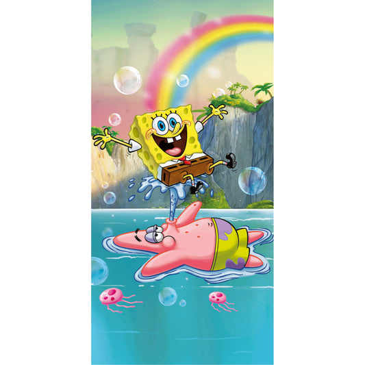 Sponge Bob Badehandtuch Strandtuch 70x140 cm aus Baumwolle