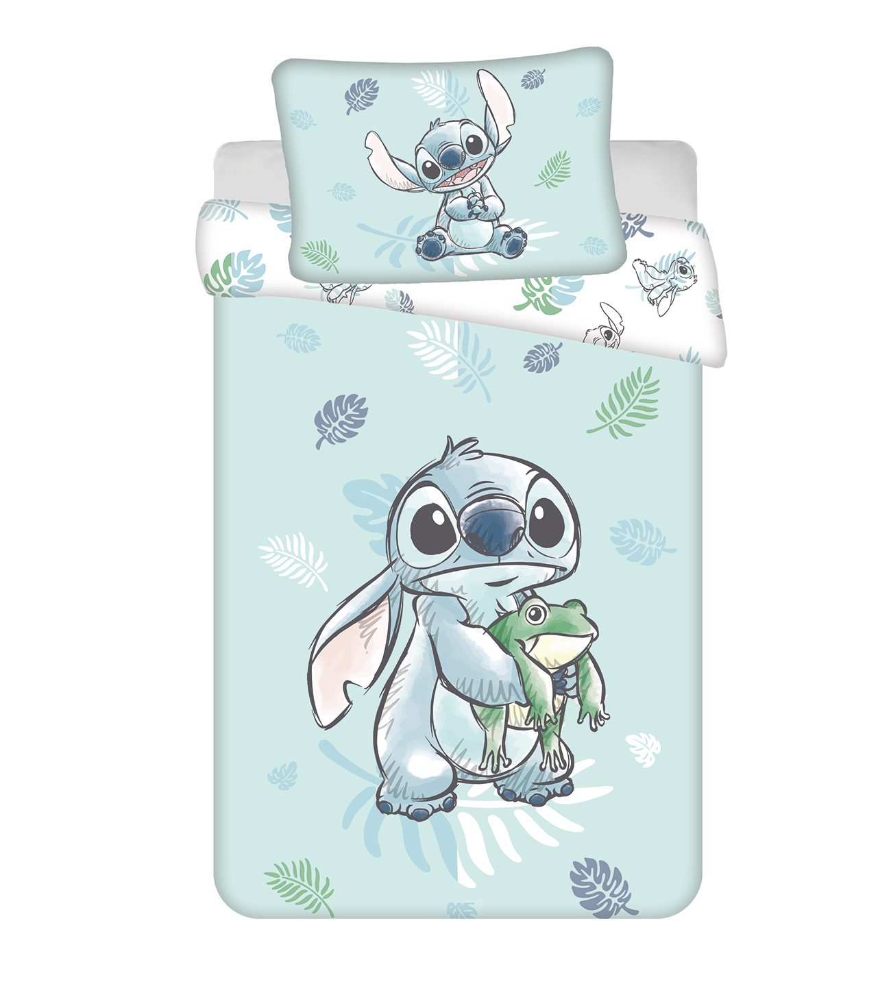 Disney Lilo & Stitch Baby Bettbezug Kinderbettwäsche 100 x 135 + 40 x 60 cm mit Kissenbezug