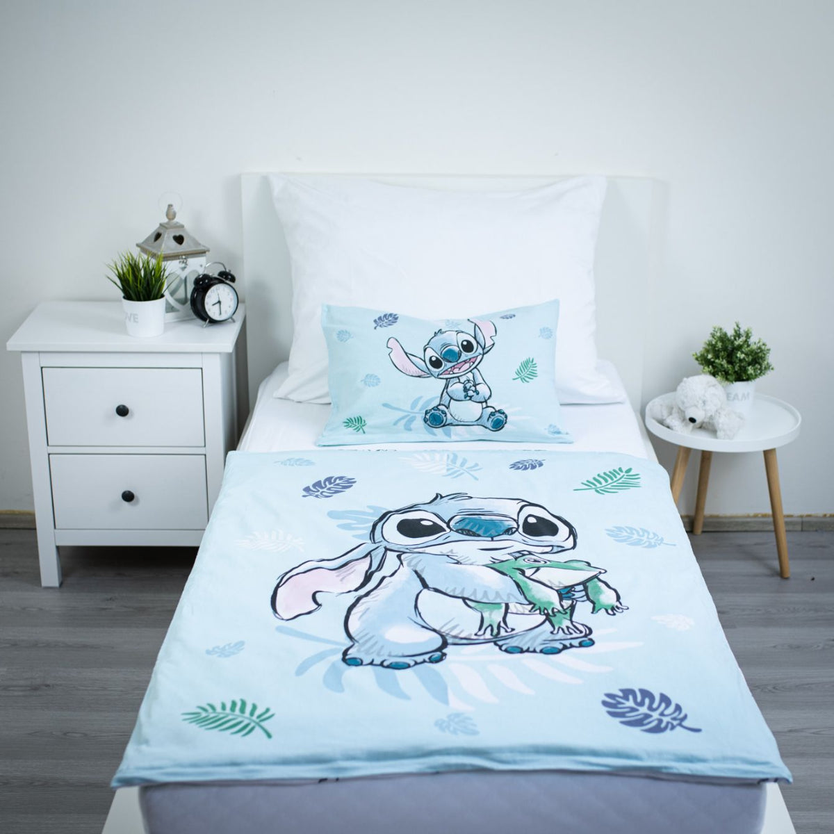 Disney Lilo & Stitch Baby Bettbezug Kinderbettwäsche 100 x 135 + 40 x 60 cm mit Kissenbezug