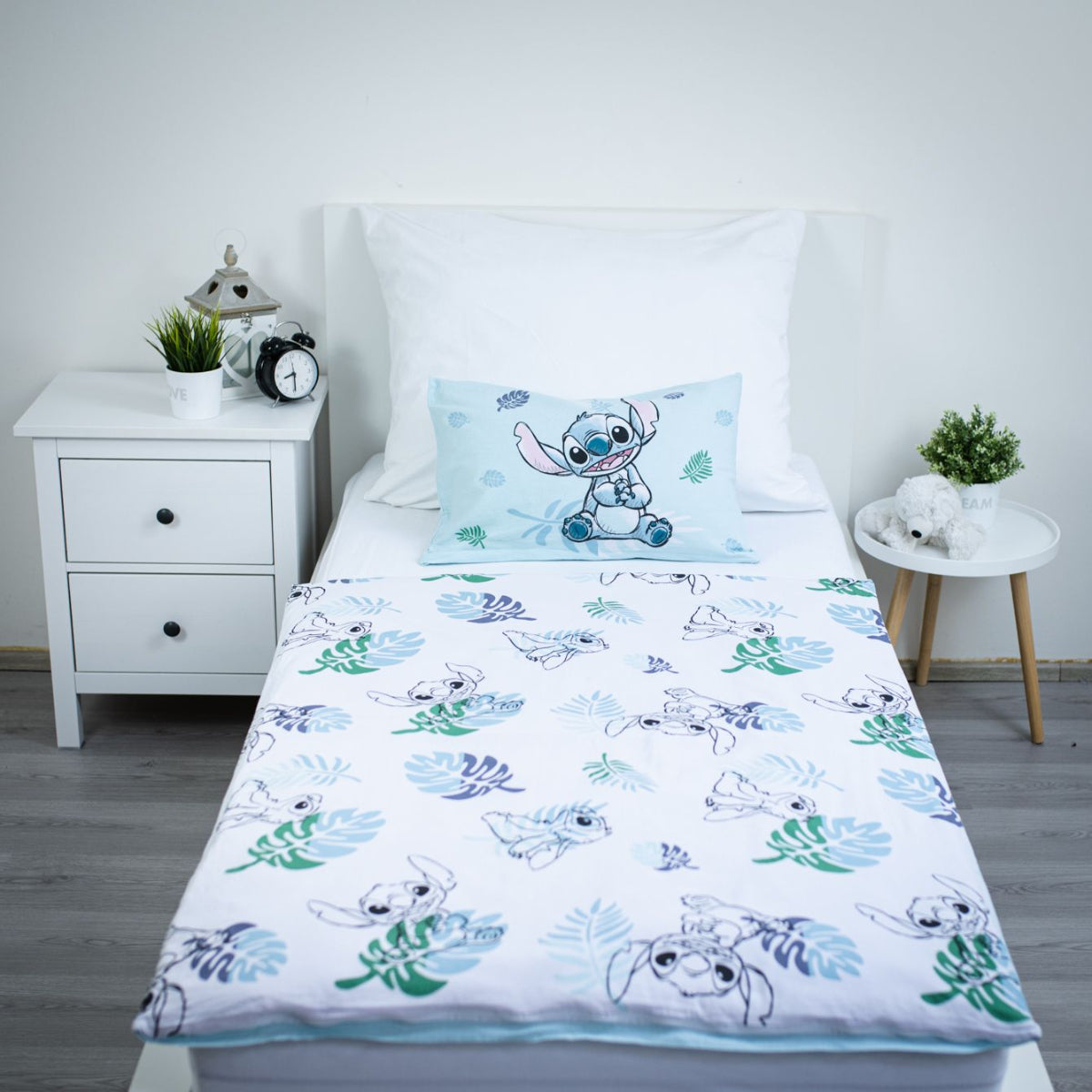 Disney Lilo & Stitch Baby Bettbezug Kinderbettwäsche 100 x 135 + 40 x 60 cm mit Kissenbezug