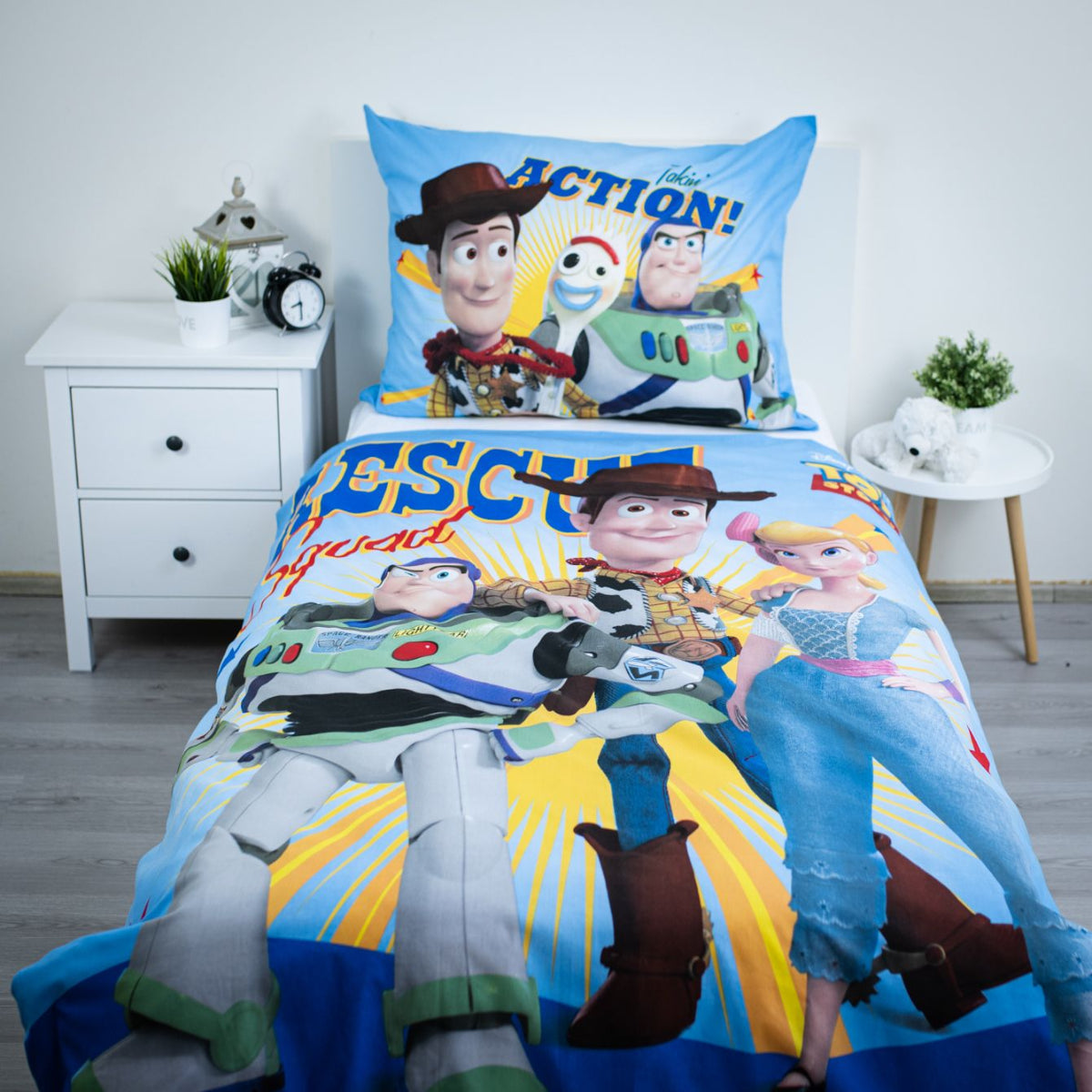 Disney Pixar Toy Story Kinder Bettwäsche Set 140 x 200 cm Baumwolle mit Reißverschluss