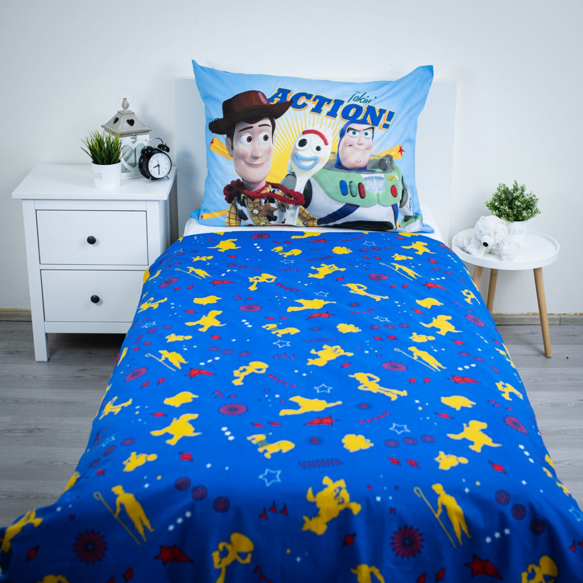 Disney Pixar Toy Story Kinder Bettwäsche Set 140 x 200 cm Baumwolle mit Reißverschluss