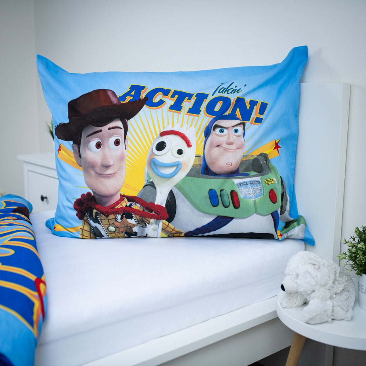 Disney Pixar Toy Story Kinder Bettwäsche Set 140 x 200 cm Baumwolle mit Reißverschluss