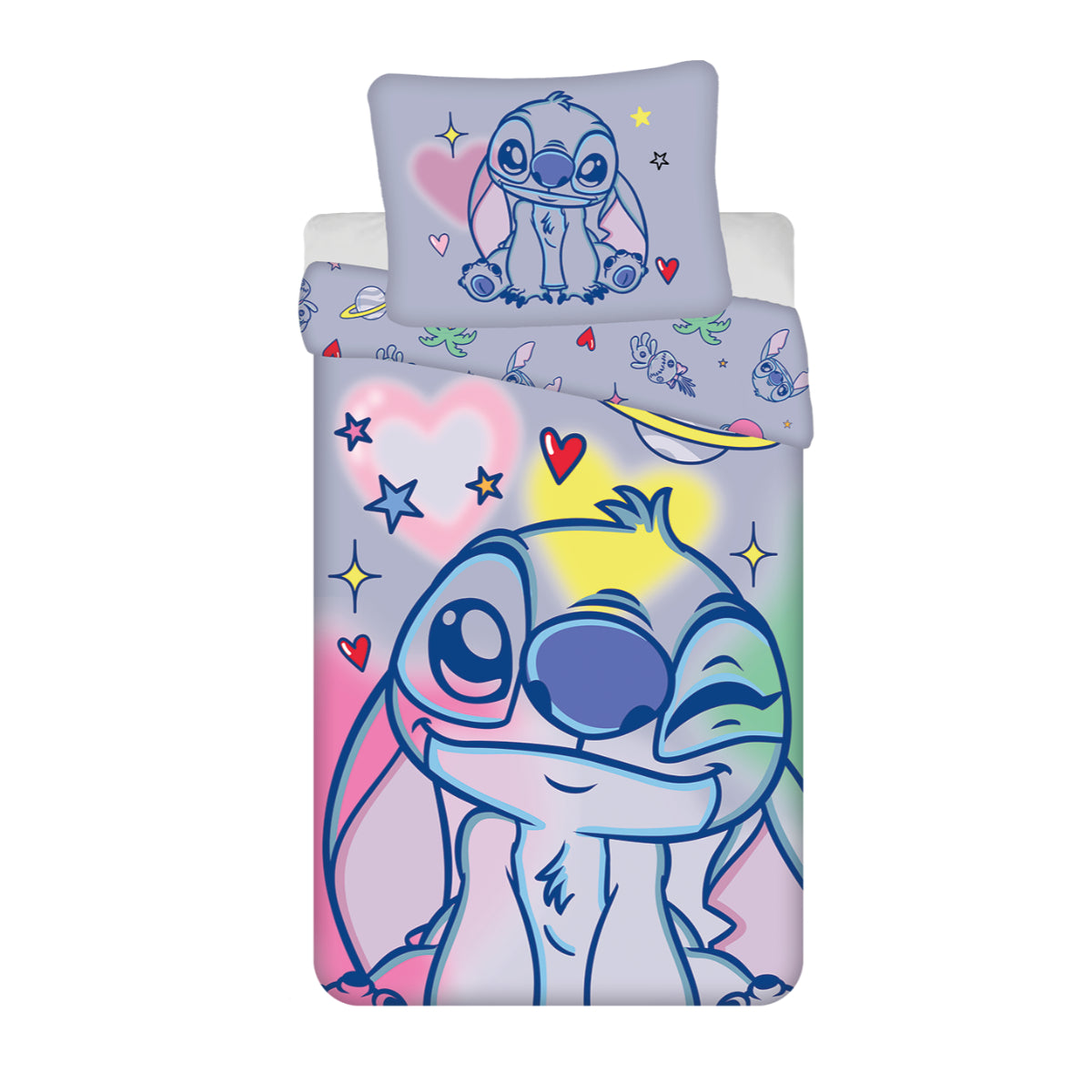 Disney Lilo and Stitch Brush it Bettwäsche Set Baumwolle Reißverschluss 140 x 200 cm 70 x 90 cm