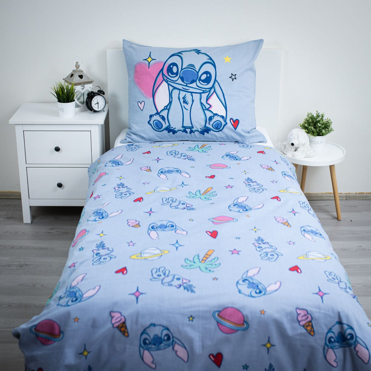 Disney Lilo and Stitch Brush it Bettwäsche Set Baumwolle Reißverschluss 140 x 200 cm 70 x 90 cm