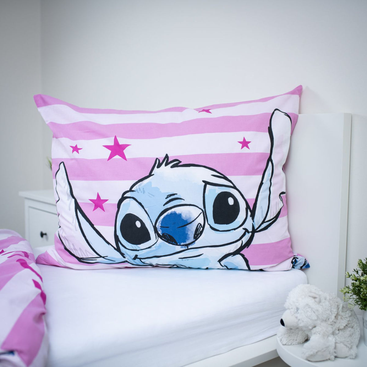 Disney Lilo & Stitch Bettwäsche 140 × 200 cm Baumwolle Bettbezug Kissenbezug mit Reißverschluss