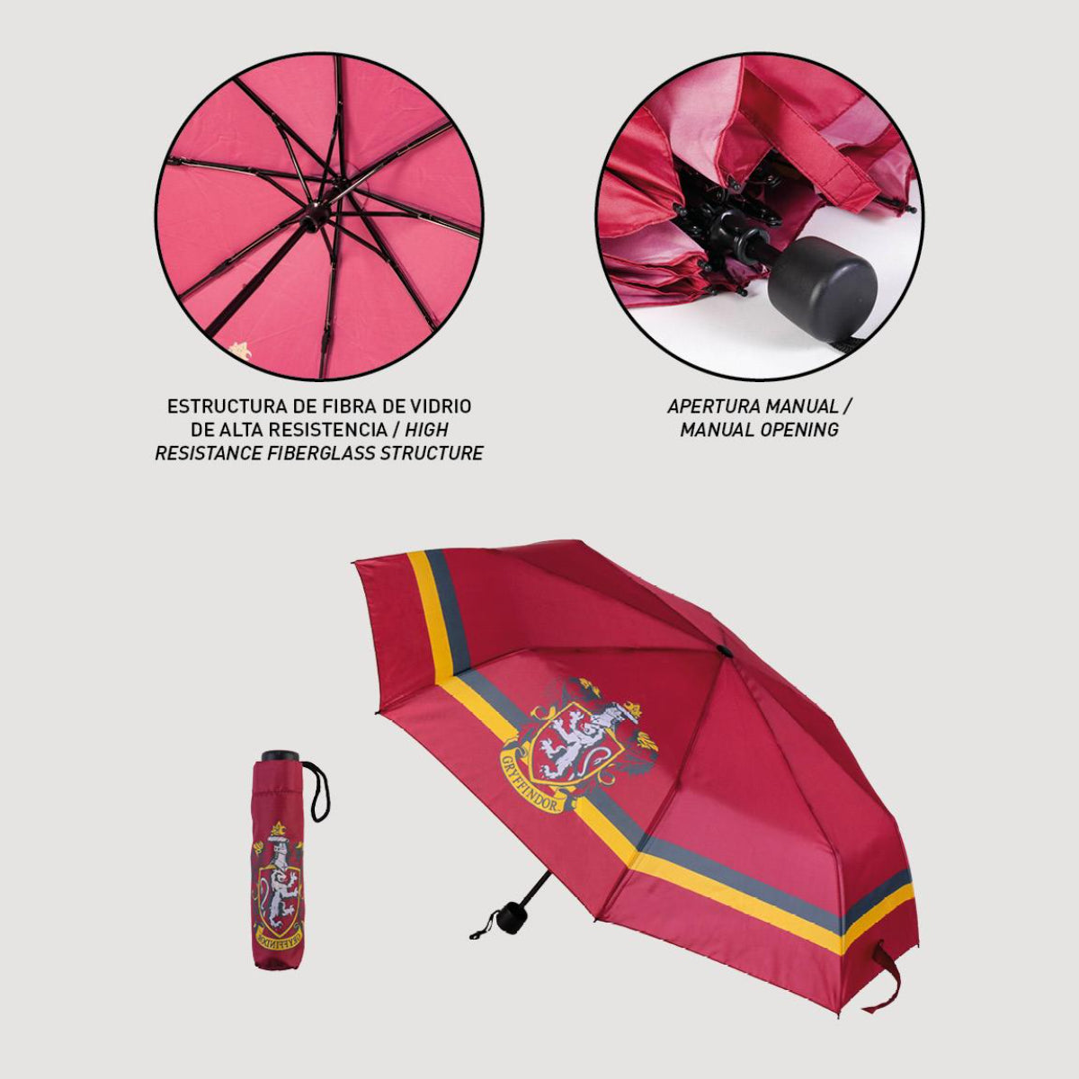 Harry Potter Regenschirm ⌀ 97 cm Leichter Kuppel-Schirm für Regenwetter