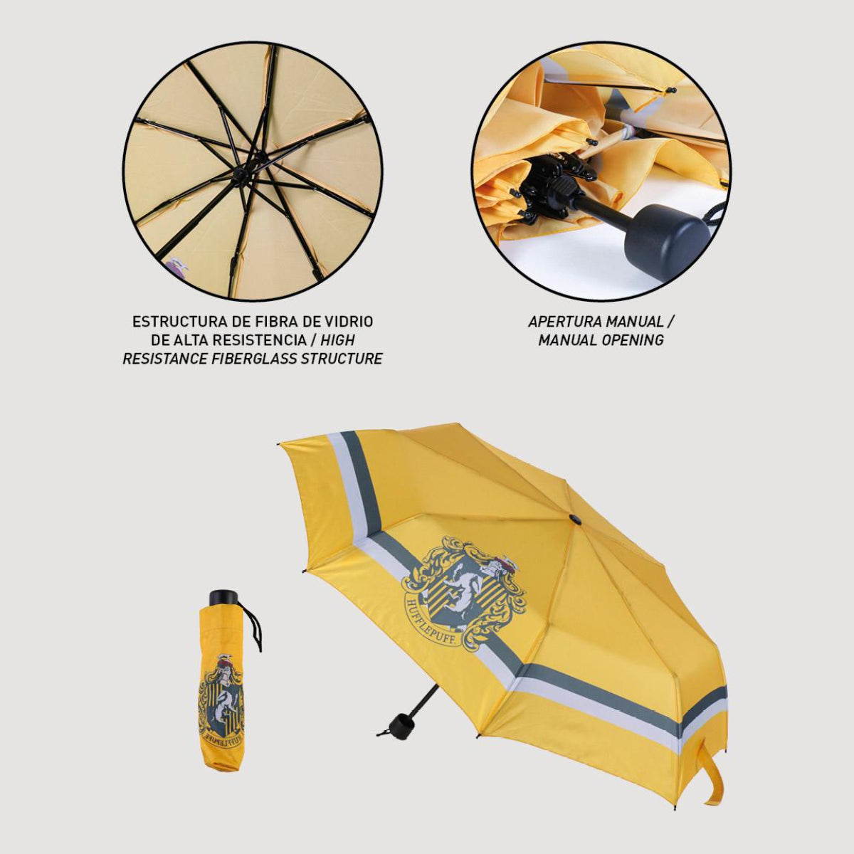 Harry Potter Regenschirm ⌀ 97 cm Leichter Kuppel-Schirm für Regenwetter