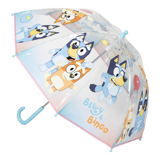 Bluey Kinder Ø 71 cm Regenschirm manueller Bubble-Schirm & Wetterschutz