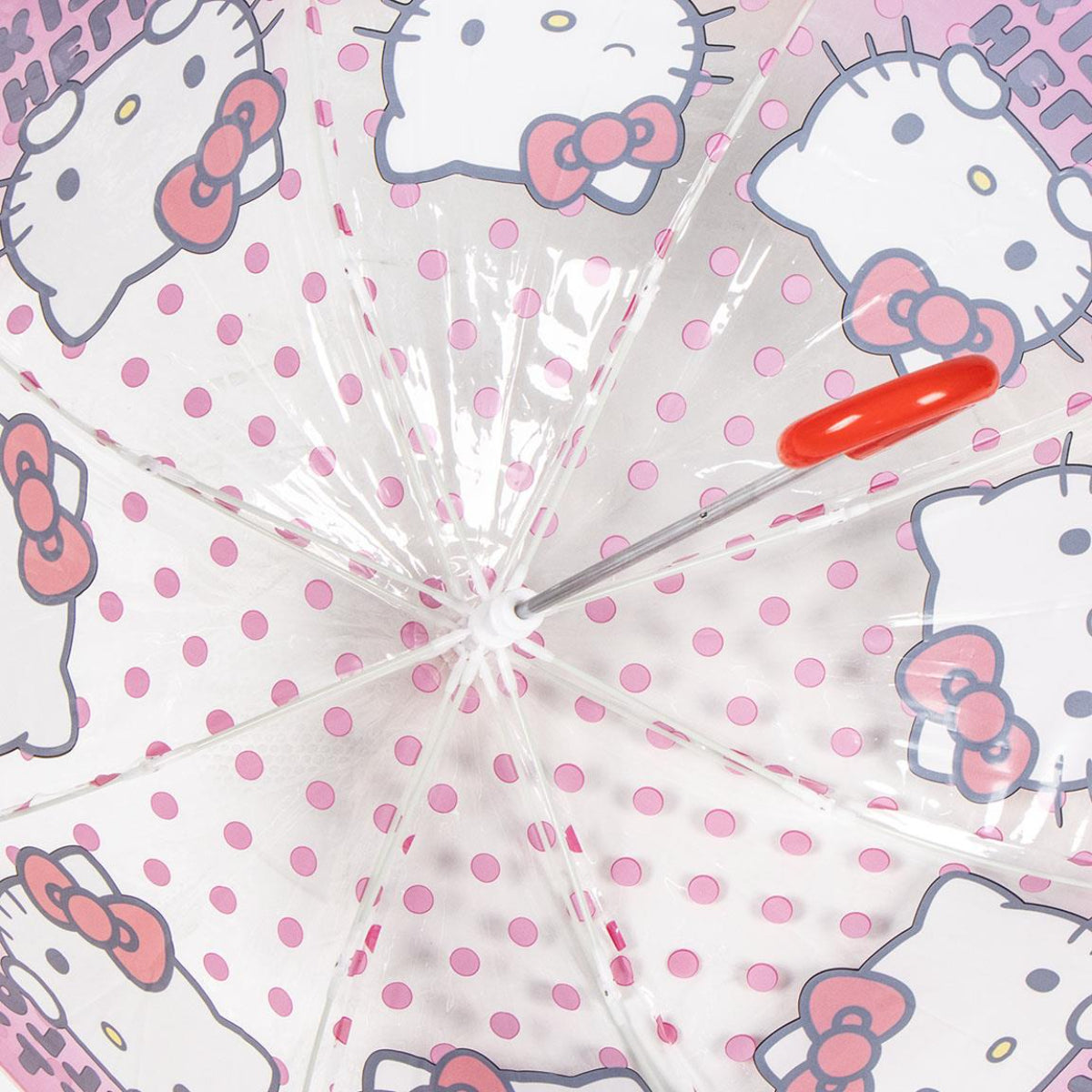 Hello Kitty Kinder Ø 71 cm Regenschirm manueller Bubble-Schirm & Wetterschutz