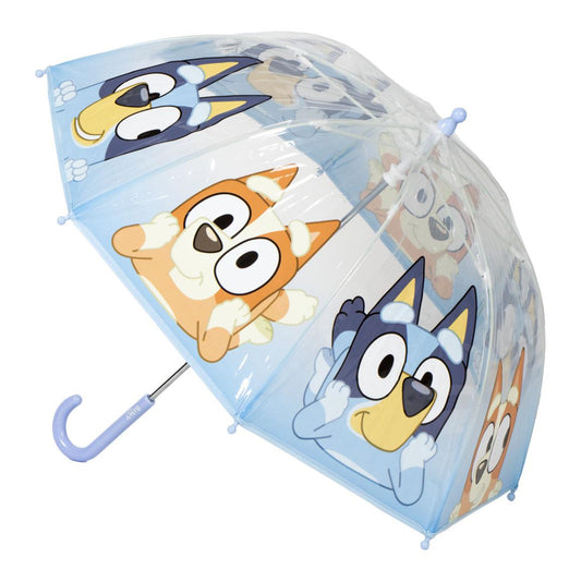 Bluey Kinder Ø 71 cm Regenschirm manueller Bubble-Schirm & Wetterschutz