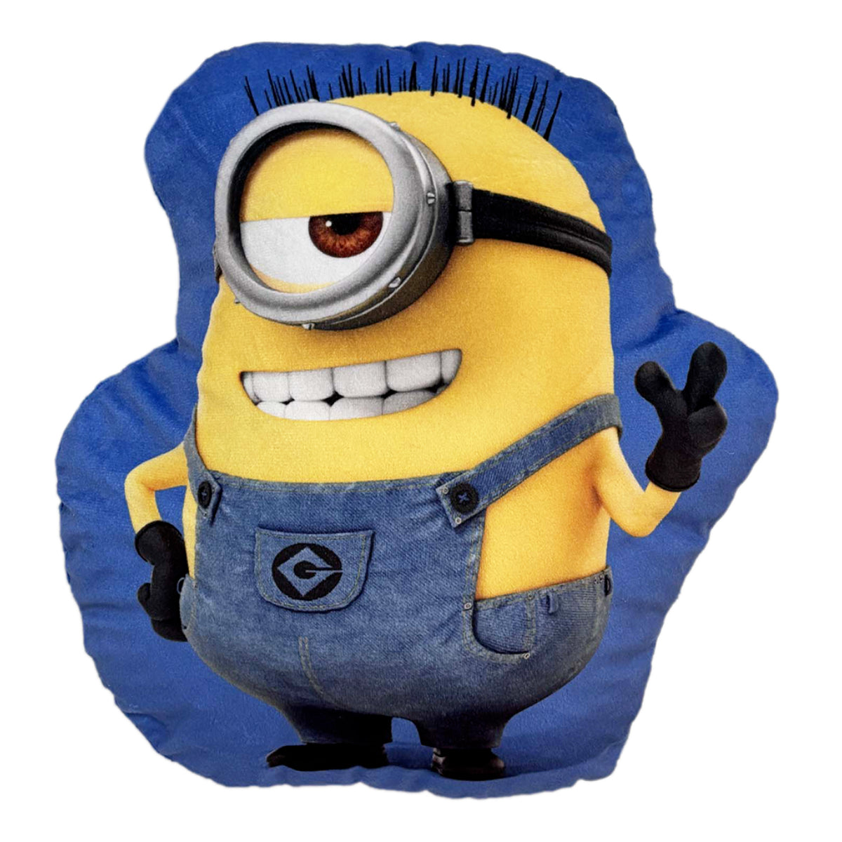 Minions Carl Formkissen 35 cm Dekokissen Kuschelkissen mit weicher Polarfleece Oberfläche
