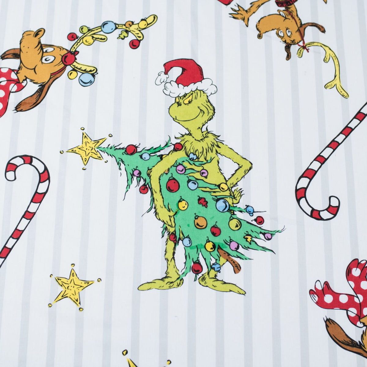 The Grinch Grinchmas Bettlaken 90 × 200 cm Spannbetttuch Baumwolle mit elastischen Ecken