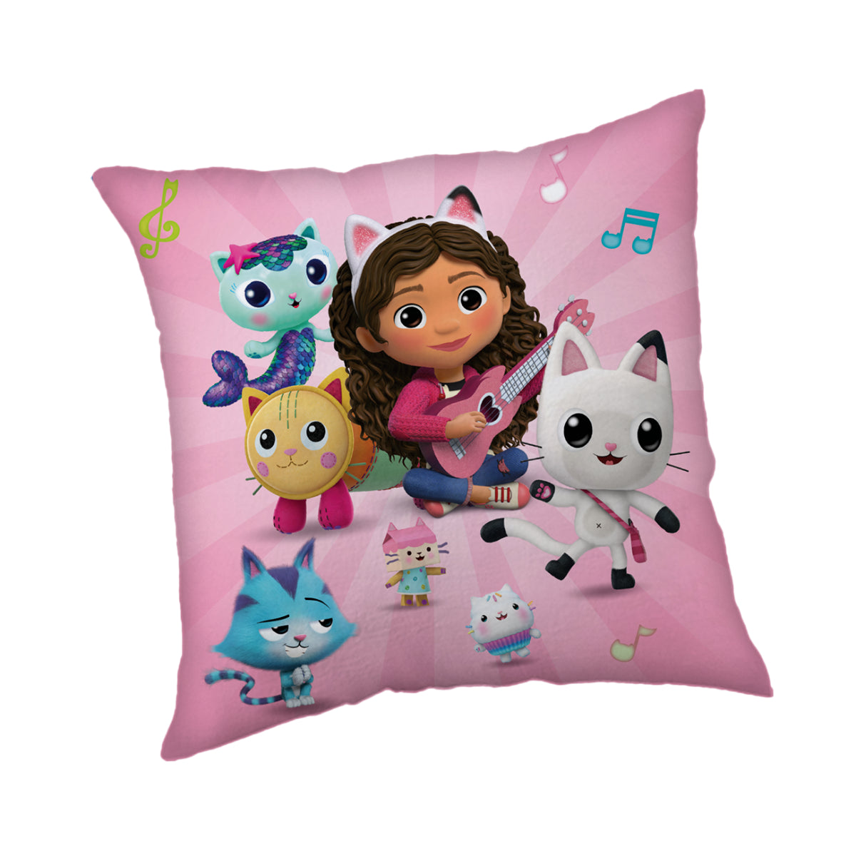 Gabby's Dollhouse 1 Stück Rosa Kissen 40 × 40 cm für Kinderzimmer Bett Sofa und Dekoration