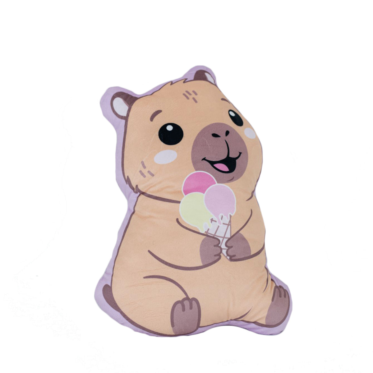 Photoprints Sweet Home Capybara Formkissen Ø 40 cm für Sofa Bett und Dekoration