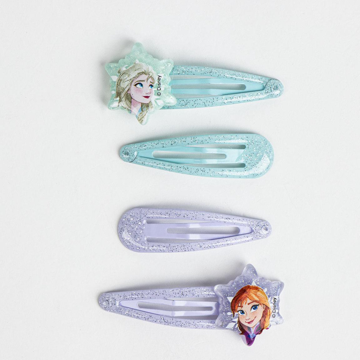 Disney Frozen Haaraccessoires – 4 Stück Kinder Haarspangen für Alltag & Party