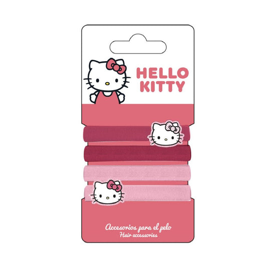 Hello Kitty Haargummi Set – 4 Zopfgummis mit süßem Motiv-Anhänger