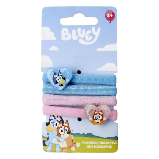 Bluey Haargummi Set – 4 Scrunchies für Kinder im Serien-Design