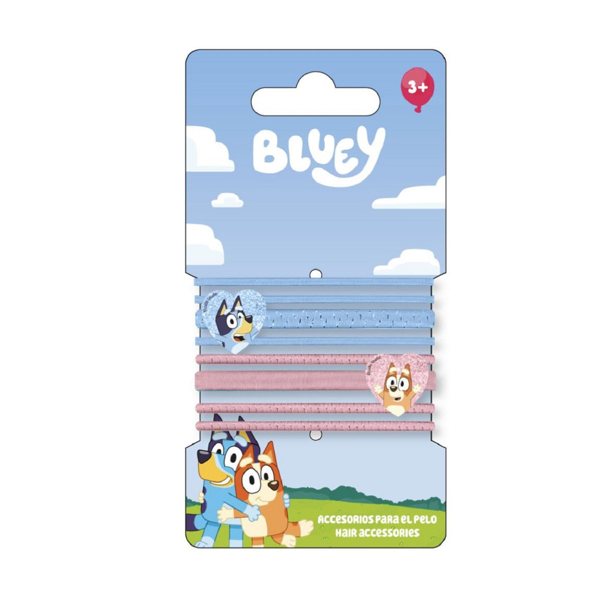 Bluey Haargummi Set 8 Scrunchies für Kinder im Serien-Design