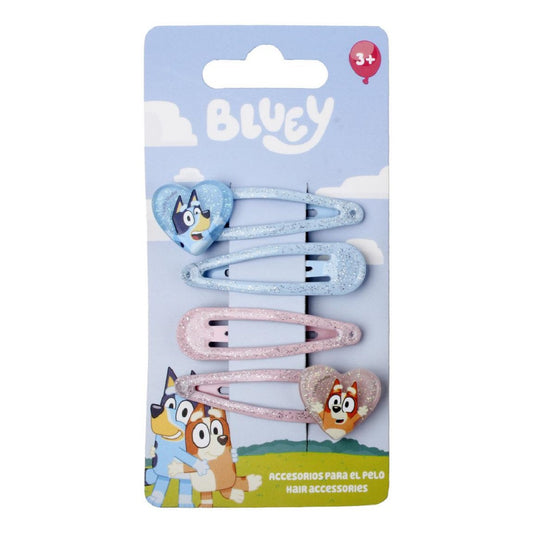 Bluey Haarspangen Set 4-teiliges Haarschmuck-Set für Kinder & Mädchen