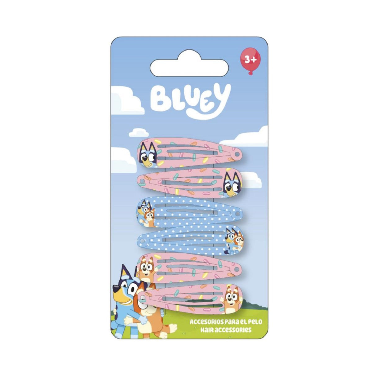 Bluey Haarspangen Set 6-teiliges Haarschmuck-Set für Kinder & Mädchen