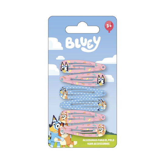 Bluey Haarspangen Set 6-teiliges Haarschmuck-Set für Kinder & Mädchen