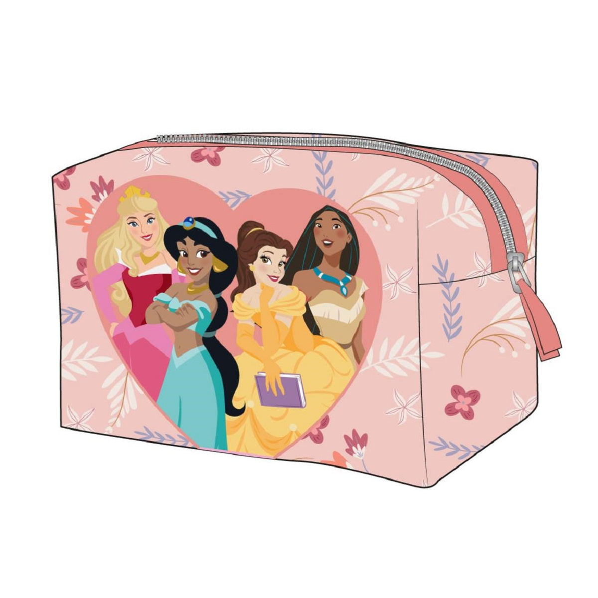 Disney Princess Kulturtasche für Kinder Kosmetiktasche 7,5×10×18 cm aus Kunstleder