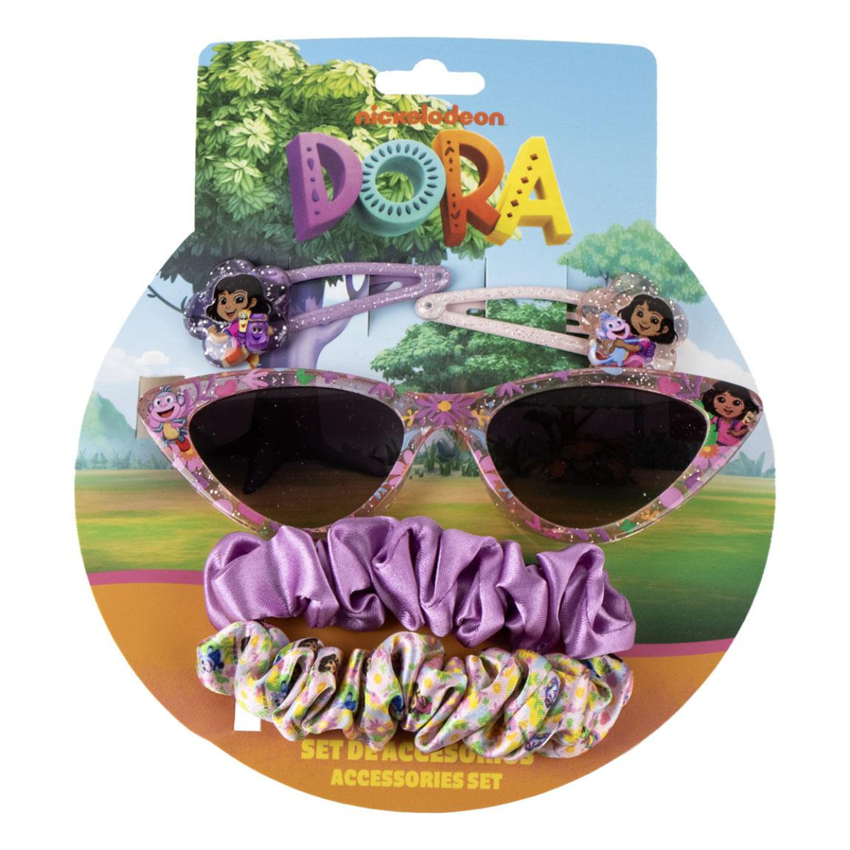 Dora die Entdeckerin Kinder Beauty Set mit Sonnenbrille Accessoire Set für Spiel und Verkleidung