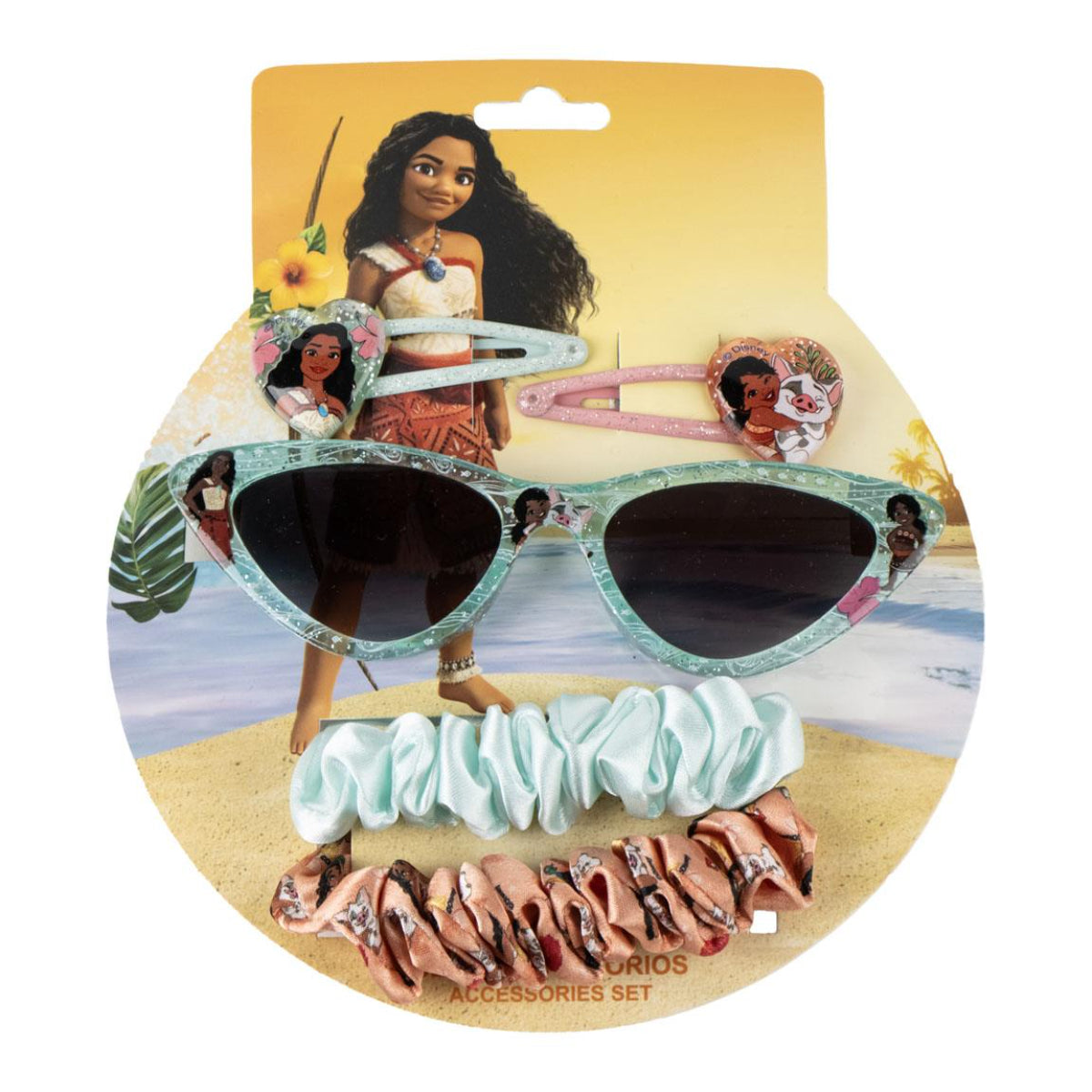 Disney Vaiana Kinder Beauty Set mit Sonnenbrille Accessoire Set für Spiel und Verkleidung