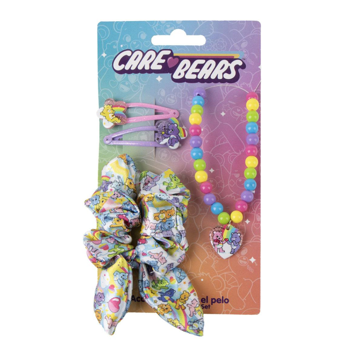 Care Bears Beauty Set Accessoires Kinder Geschenkset mit Armband Haarclips Kette