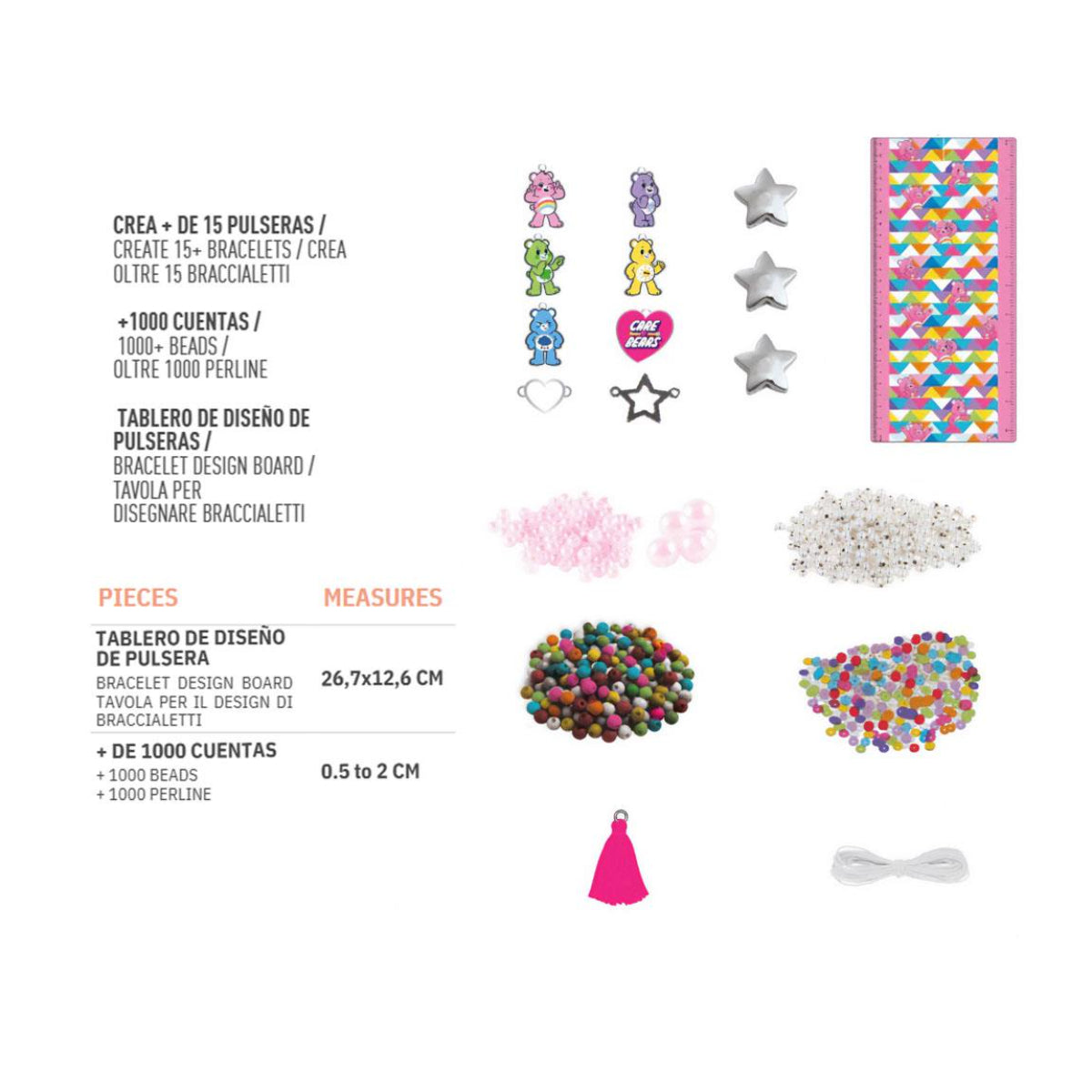 Care Bears DIY Schmuckset Kinder Armbänder Set für Basteln Gestalten und Verschenken