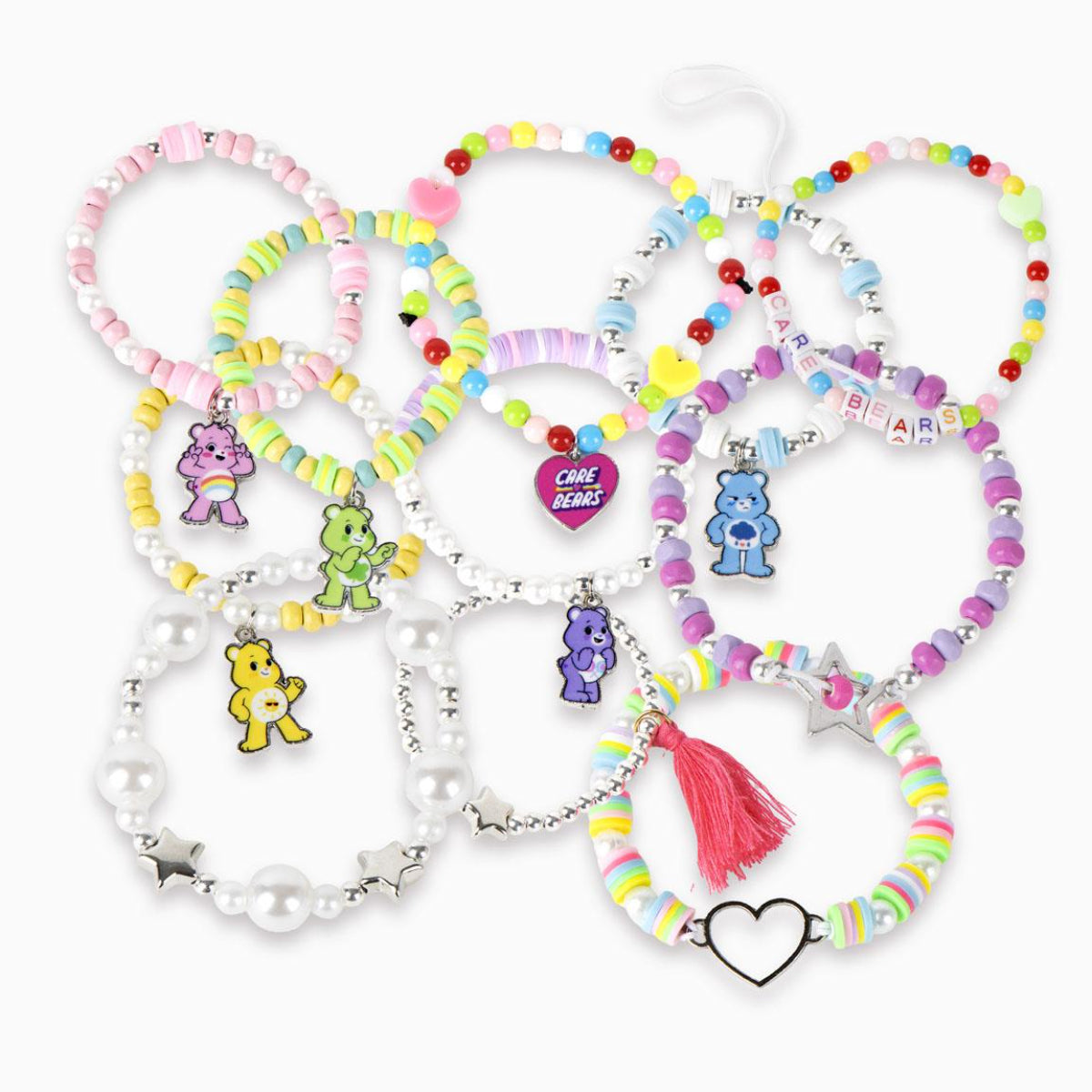 Care Bears DIY Schmuckset Kinder Armbänder Set für Basteln Gestalten und Verschenken
