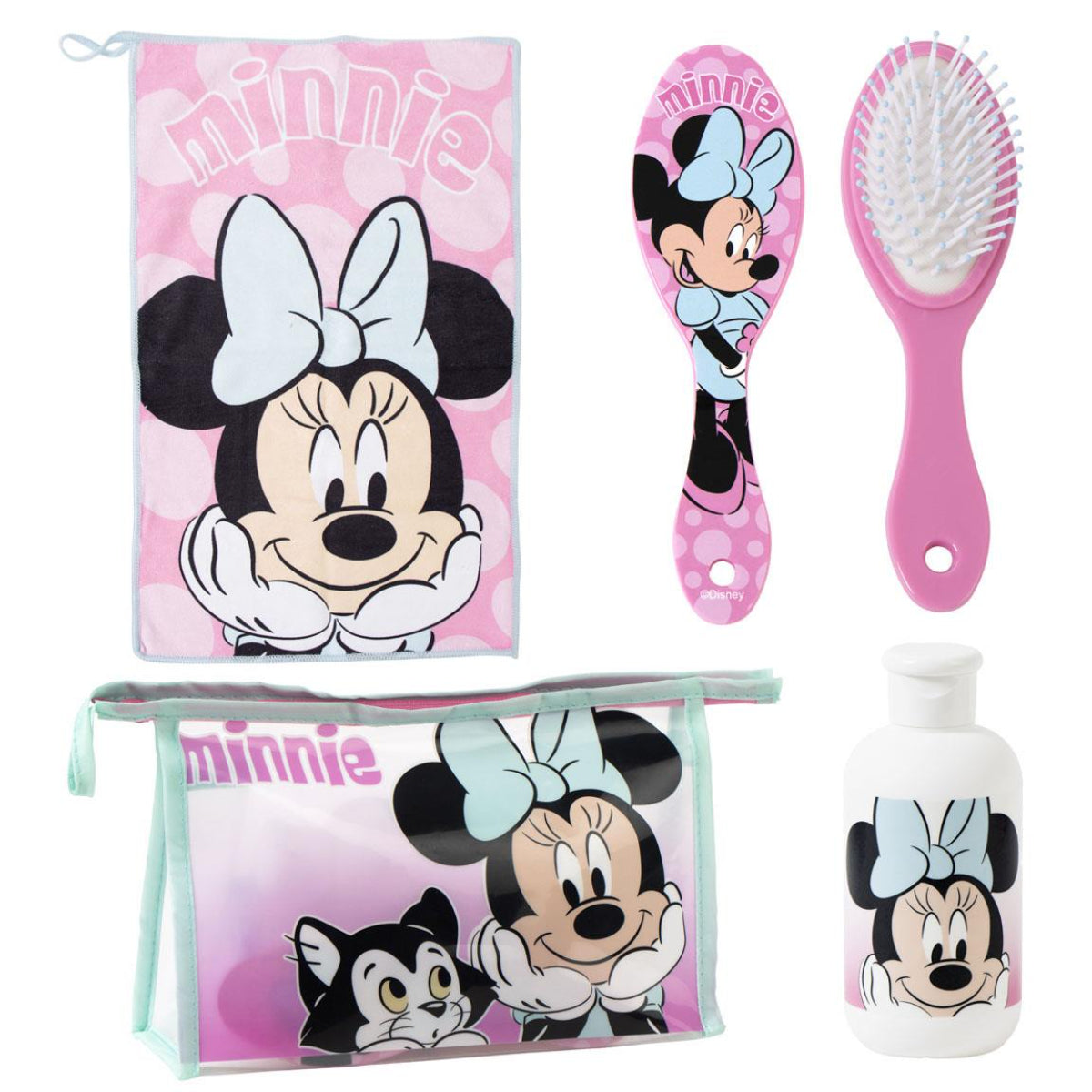 Disney Disney Minnie Mouse Kinder Waschset Kulturbeutel Haarbürste Handtuch Travel Zubehör