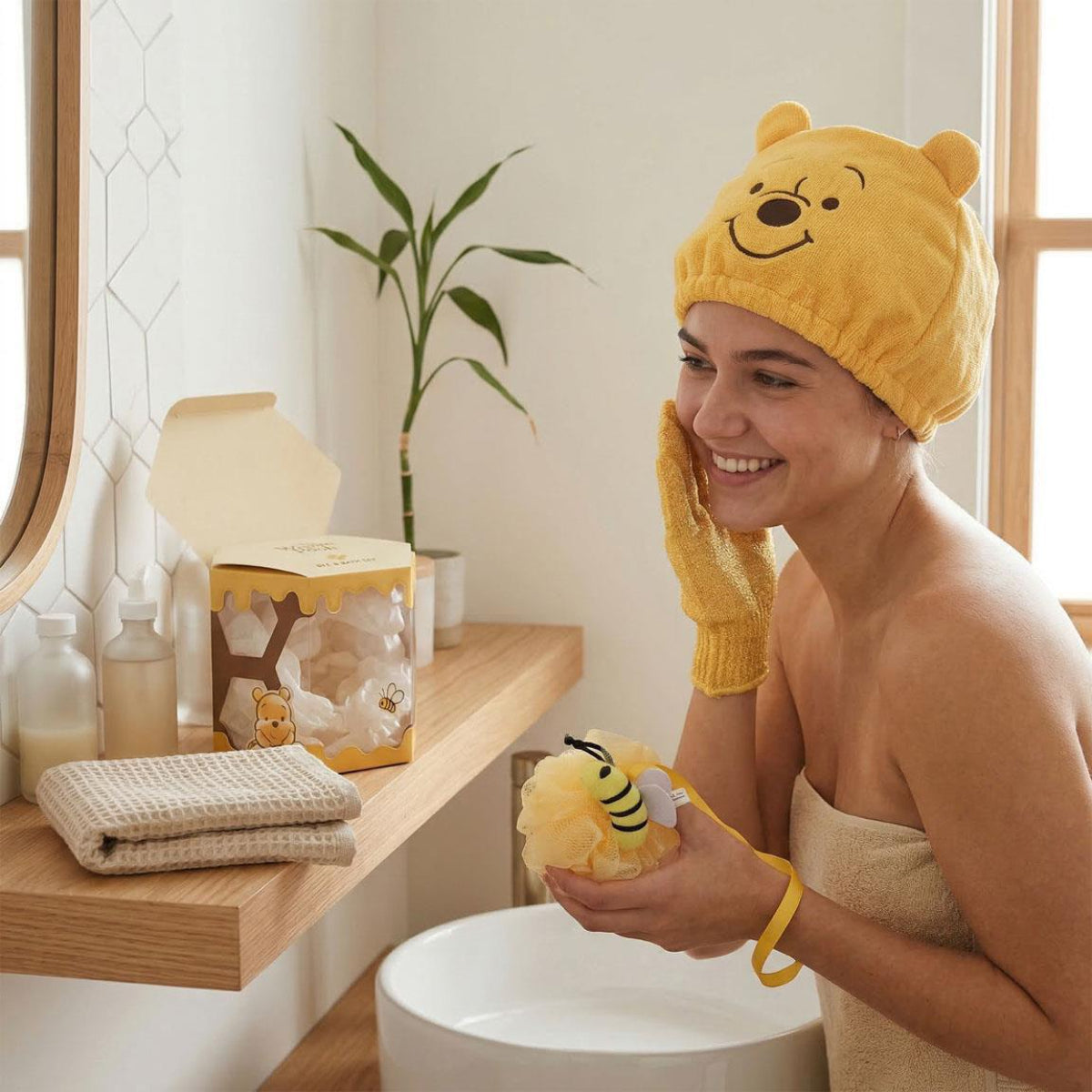 Disney Winnie Puuh Körperpflege Set kompakt für Badezimmer Urlaub