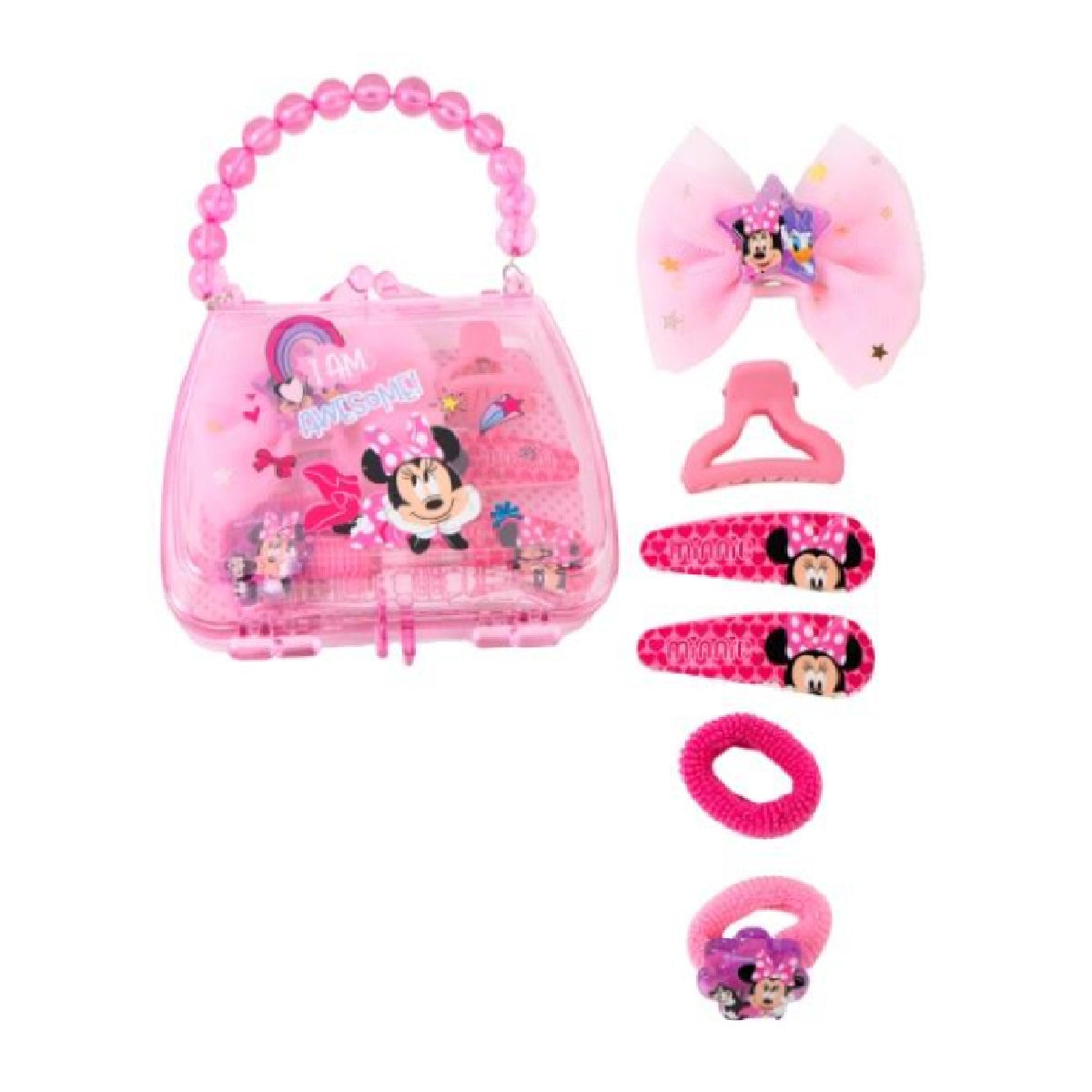 Disney Minnie Mouse Kinder Beauty Set mit Täschchen für Zuhause Freizeit Reisen Verkleiden