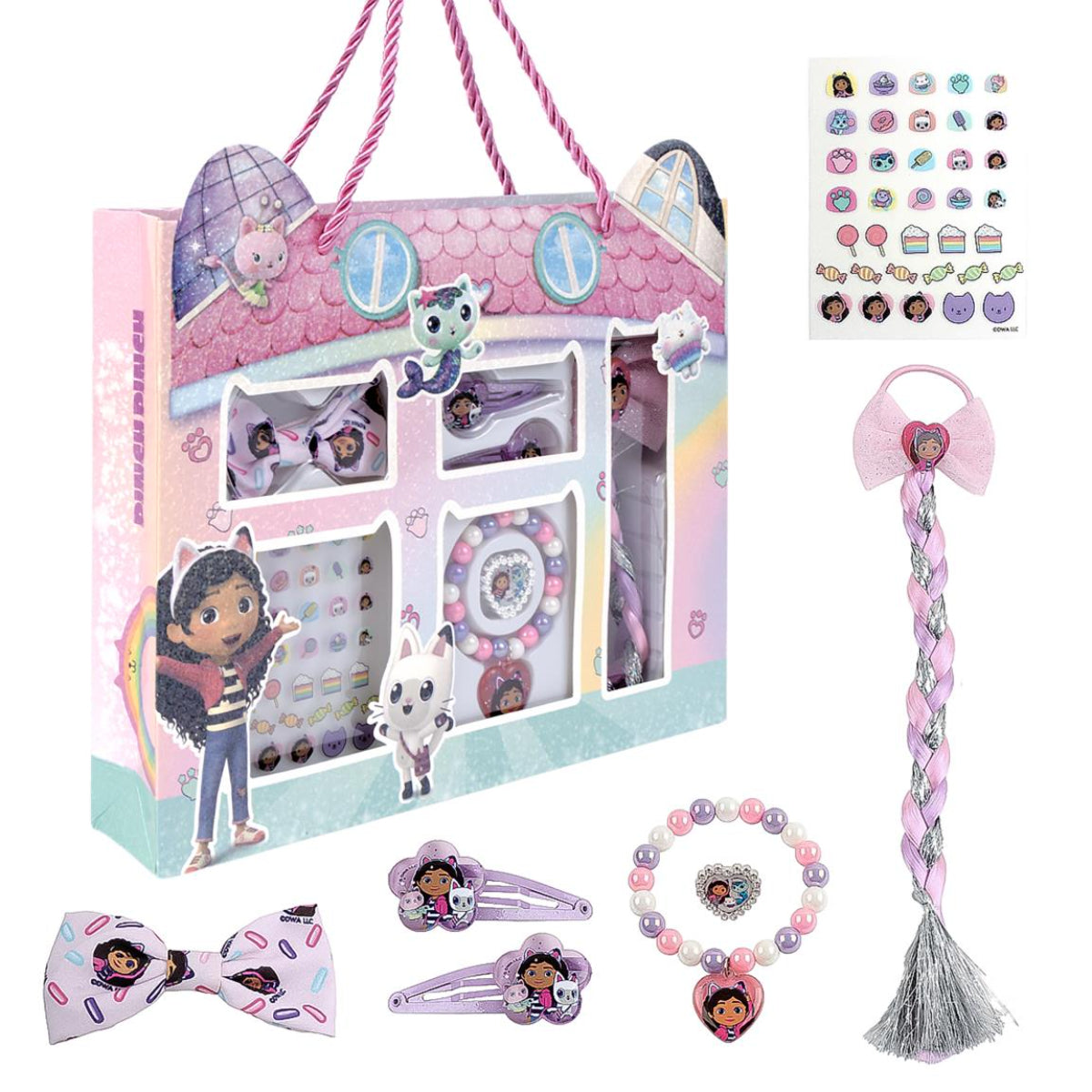 Gabby's Dolhouse Kinder Beauty Set im Koffer für Zuhause Freizeit Verkleiden und Reisen