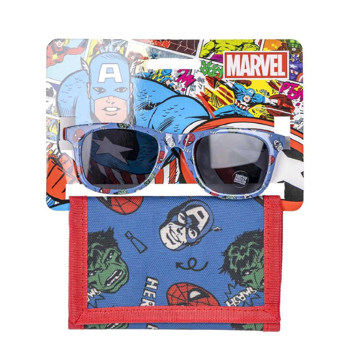 Marvel Kinder Set mit Sonnenbrille & Portemonnaie stylisch & praktisch