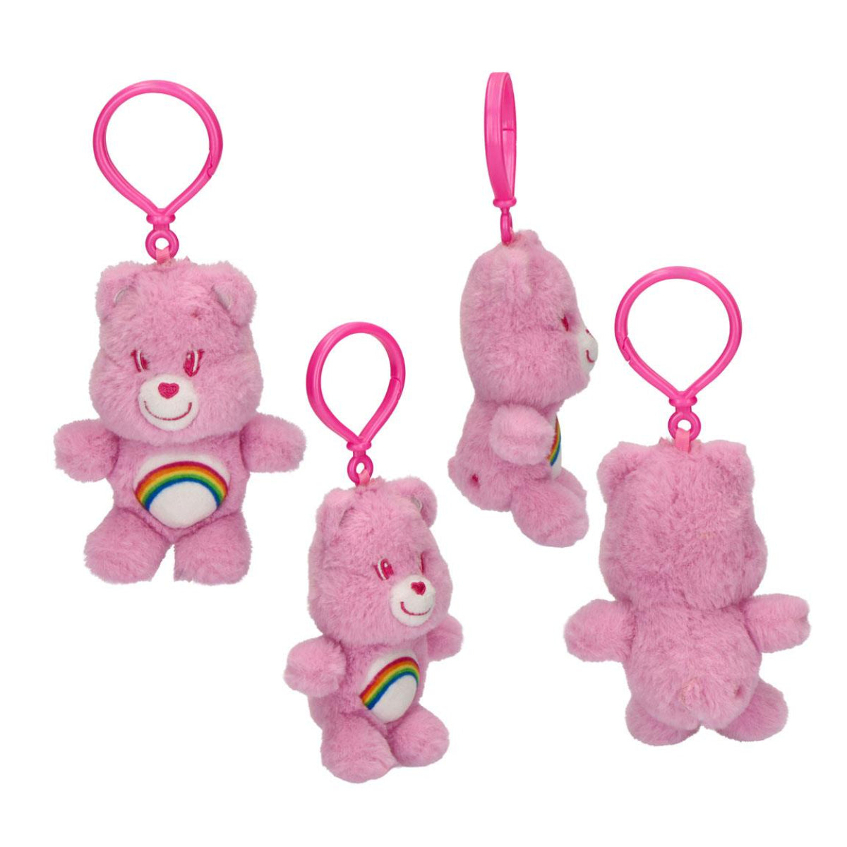 Care Bears Bag Clip Kinder Taschenanhänger Set aus Polyester für Rucksack und Freizeit