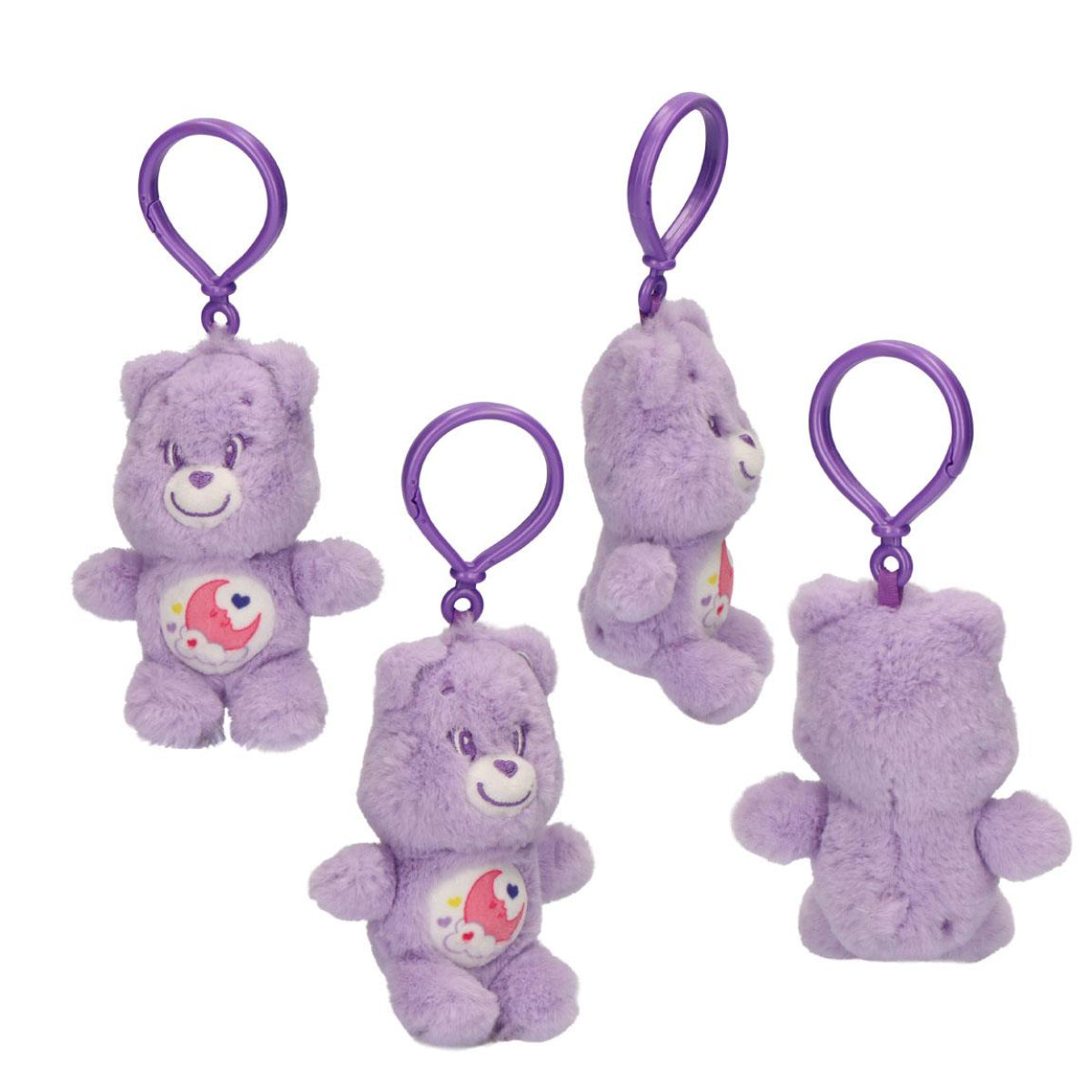 Care Bears Bag Clip Kinder Taschenanhänger Set aus Polyester für Rucksack und Freizeit