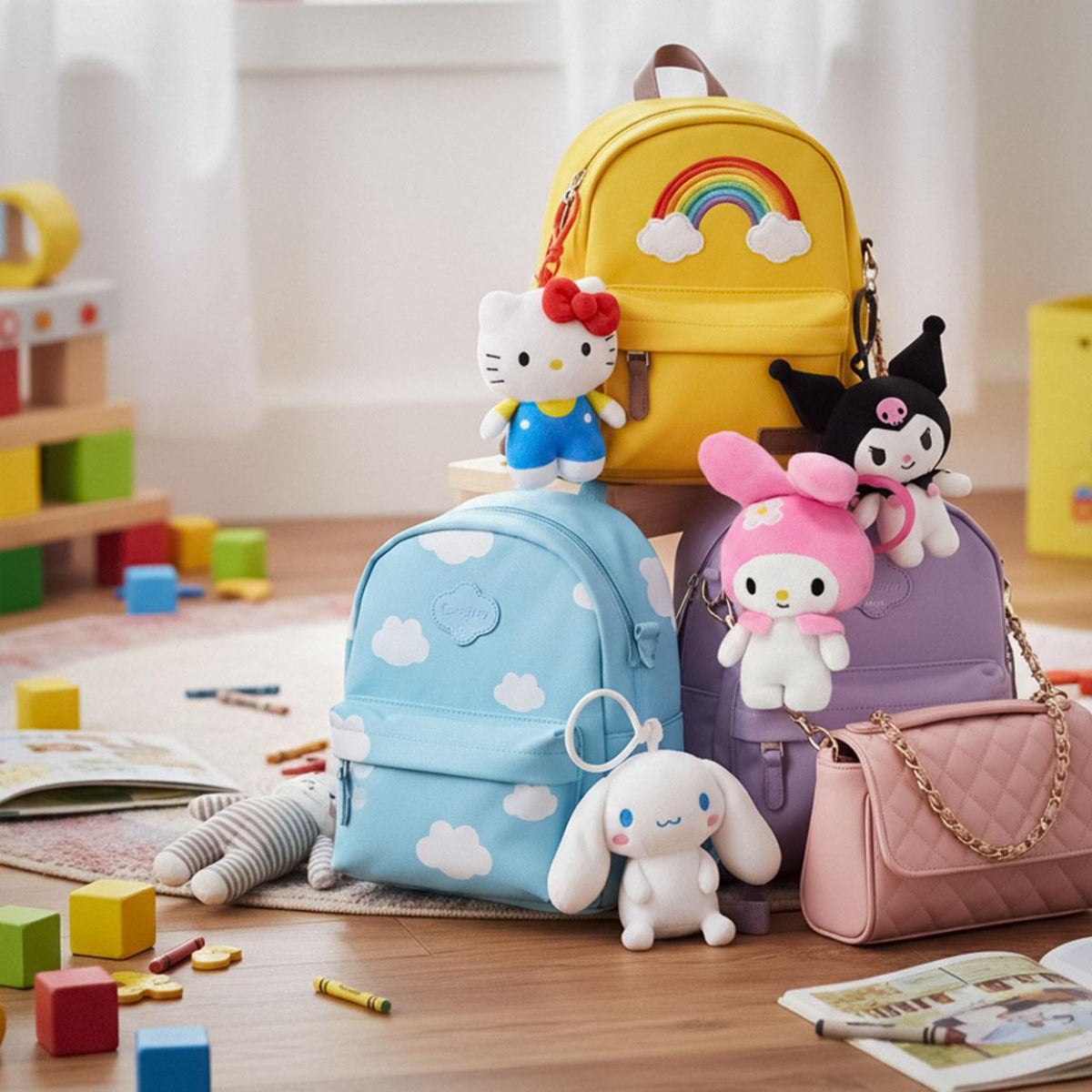 Sanrio Hello Kitty & Friends Bag Clip Anhänger für Rucksack Tasche Schlüssel und Alltag mit Varianten