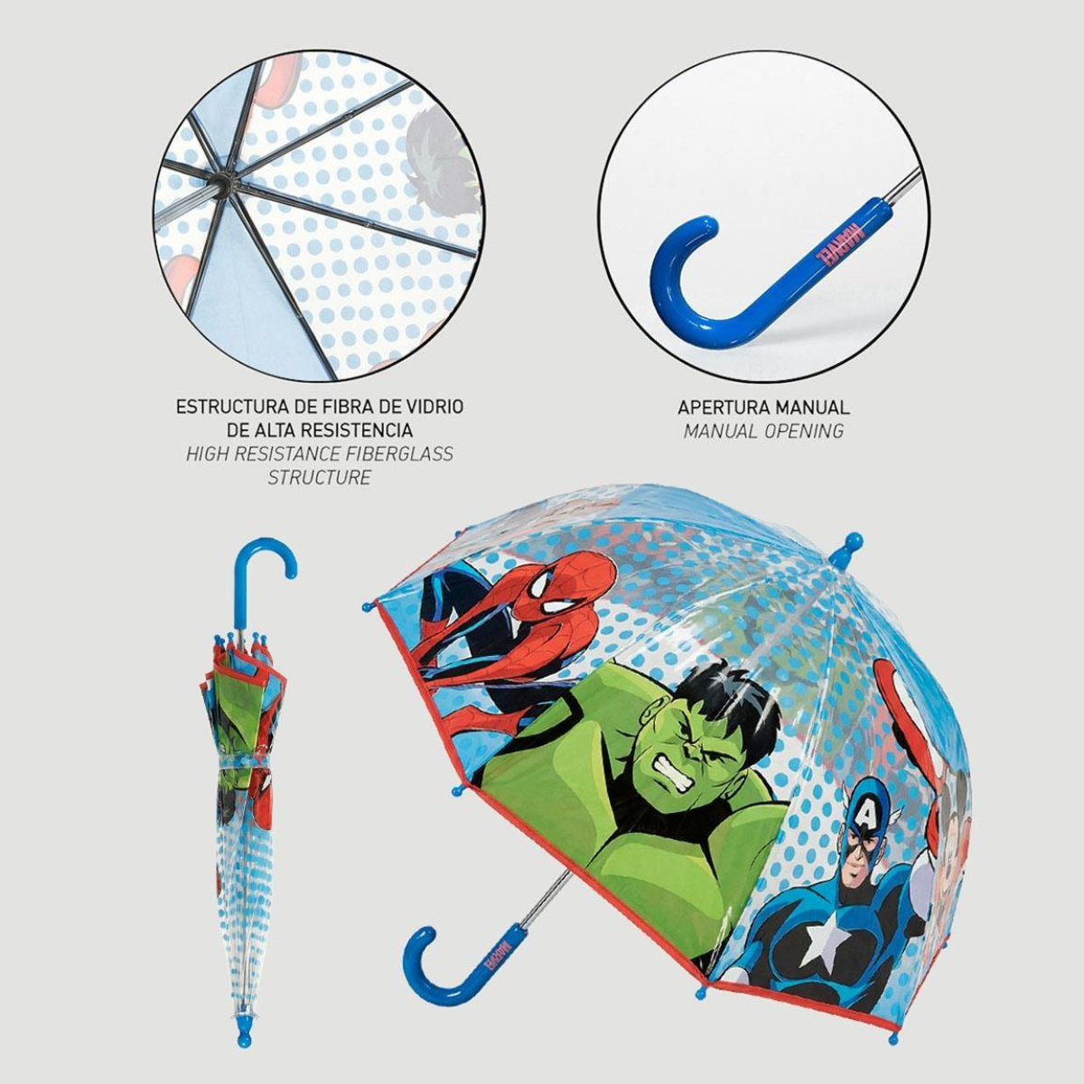 Marvel Avengers Kinderregenschirm Ø 45 cm für Regentage