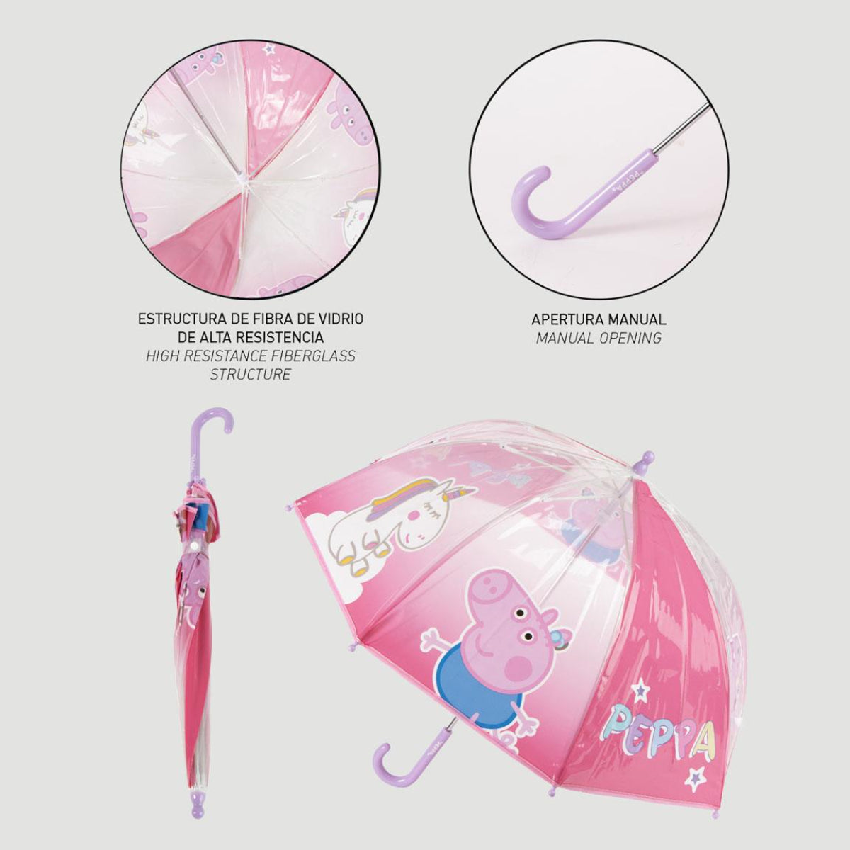 Peppa Pig Regenschirm Ø 45 cm für Regentage