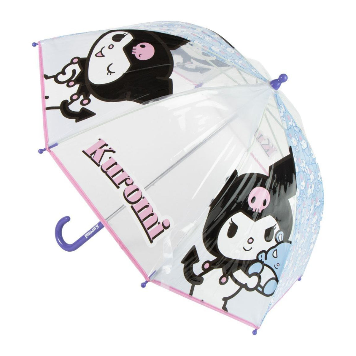 Hello Kitty Kuromi Regenschirm Ø 45 cm manuell mit Applikationen für Kinder