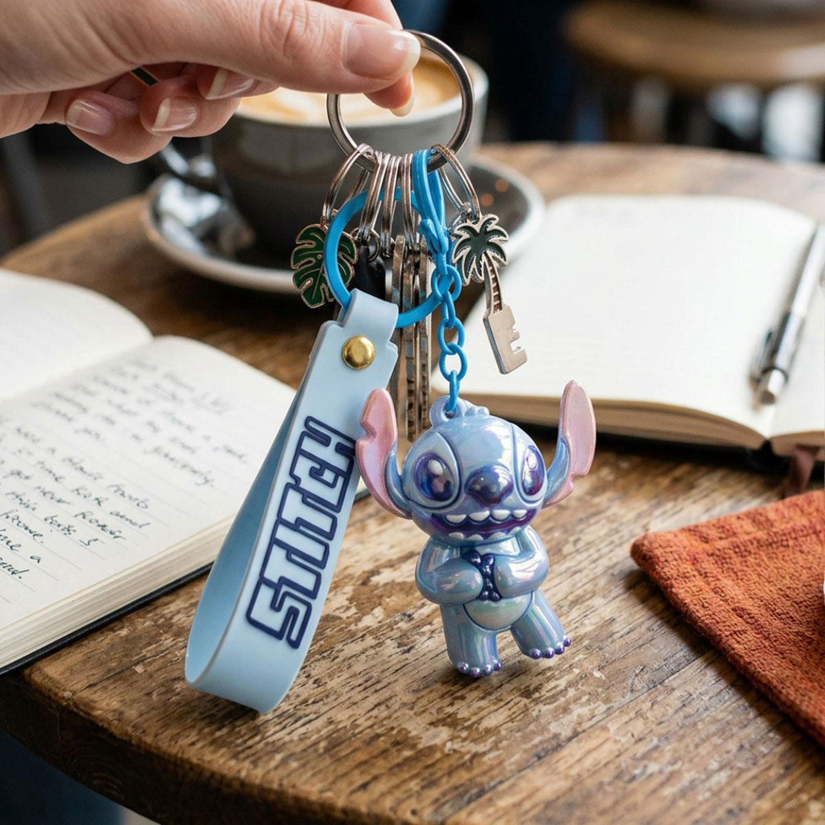 Disney Stitch 3D Schlüsselanhänger für Schlüssel Tasche Rucksack und Alltag